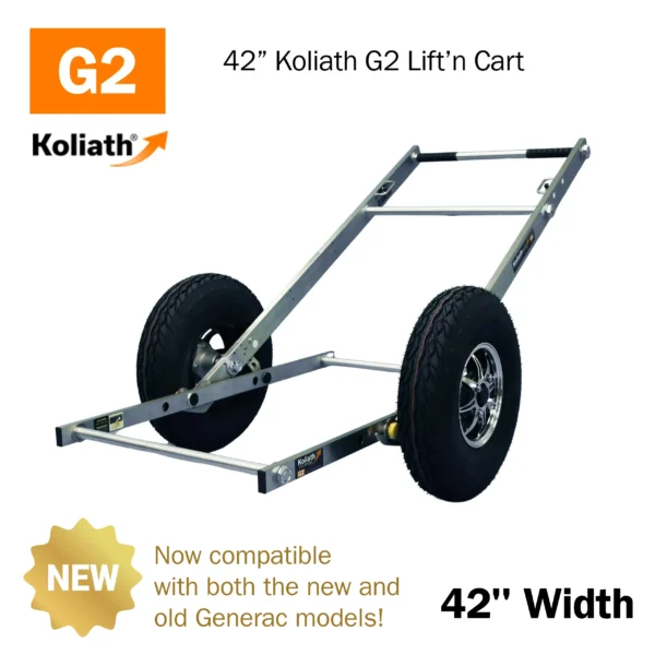 42 inch Koliath G2 Lift'n Cart Main Photo - now compatible with the new and old Generac models
